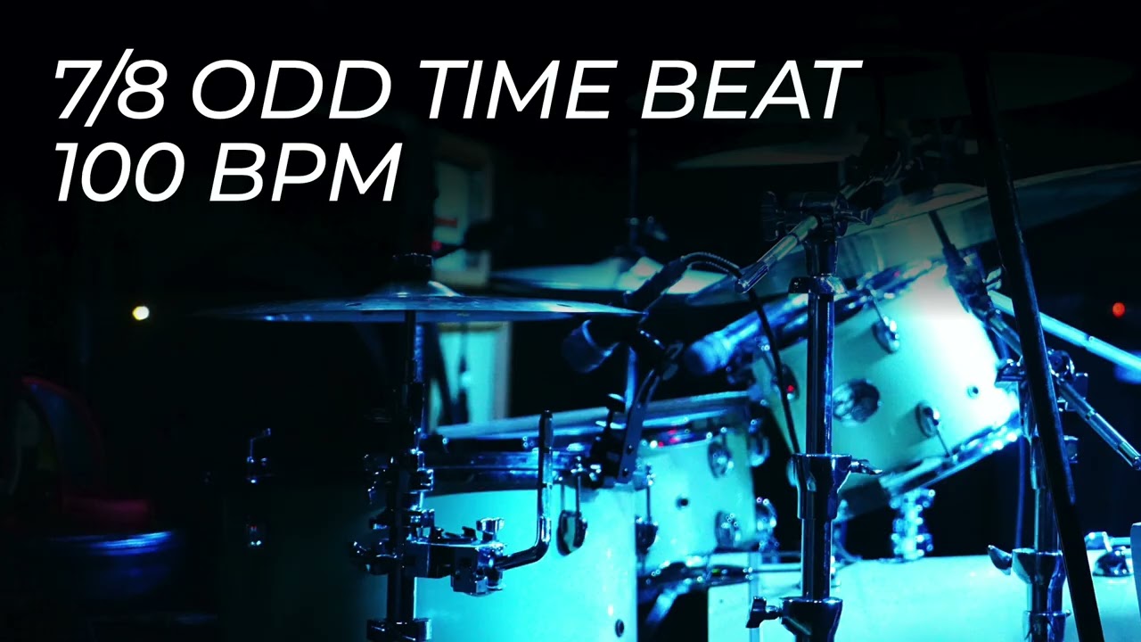 7/8 Drum Beat for Practice | Odd Time Groove | 100 BPM