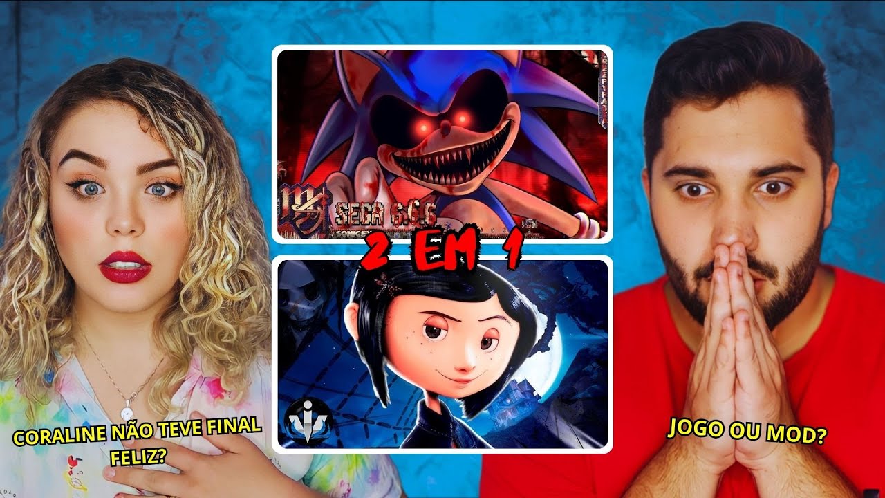Especial Halloween URT Pt. 1 - Sonic.exe - SEGA 6.6.6 e  Coraline - Filha Favorita [ Bia e Leo ]