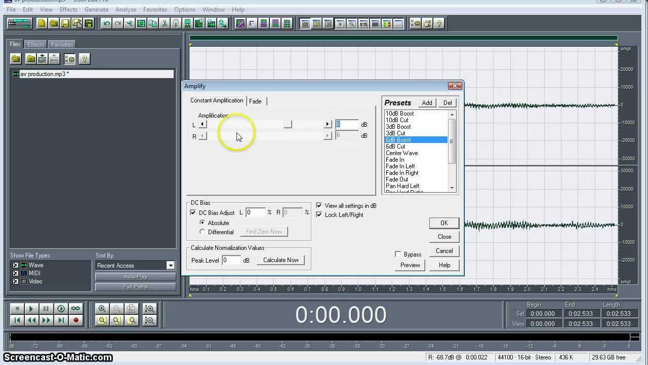 Cool Edit Pro Tips: Adjusting Volume Level