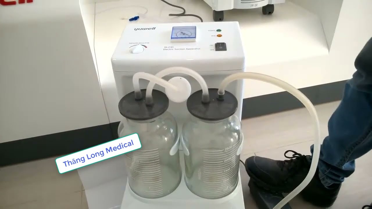 Hướng dẫn sử dụng máy hút dịch YUWELL 2 bình 7A-23D
