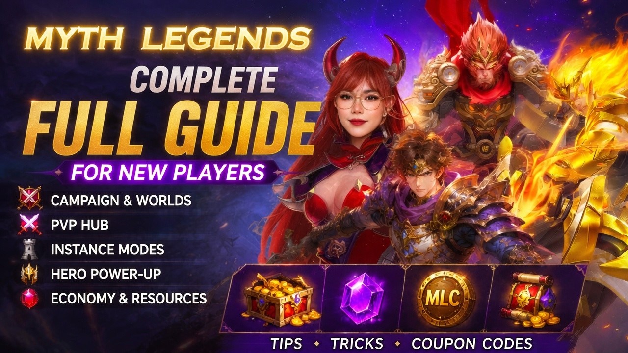 Myth Legends: Полный гайд для новичков! Кампания, PvP, инстансы, экономика и БЕСПЛАТНЫЕ промокоды!