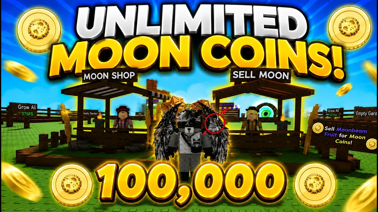 How To Get UNLIMITED MOON COINS In Grow A Garden 🌙💰
