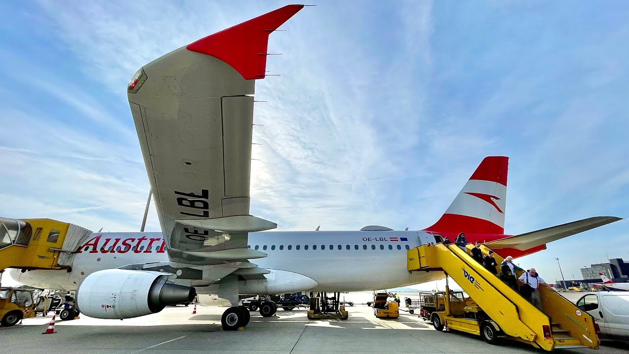 Airbus A320-200 | Austrian Airlines | Берлин (BER) — Вена (VIE) | Полный Полёт | 4К