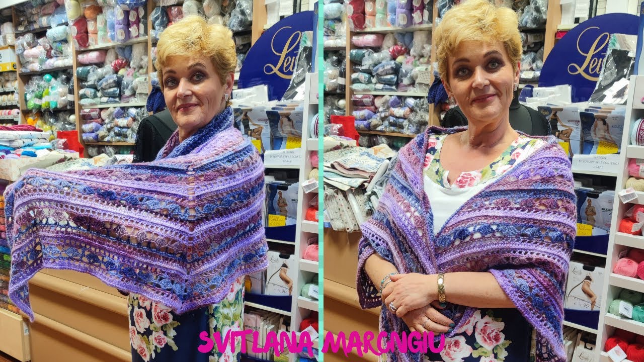Tutorial Uncinetto: Scialle semi tondo all'uncinetto