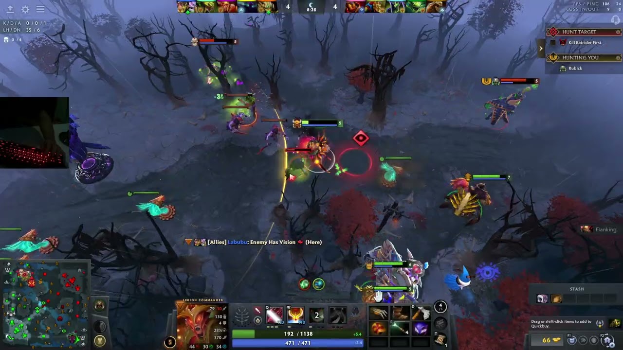 [LIVE GAMEPLAY] Legion Commander no Blade Mail Build, Free Game | Rank Divine