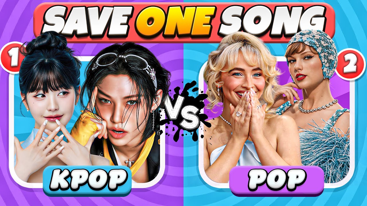 🎶 POP vs K-POP 💜✨ | Save One Song 😍 | Music Quiz 2025