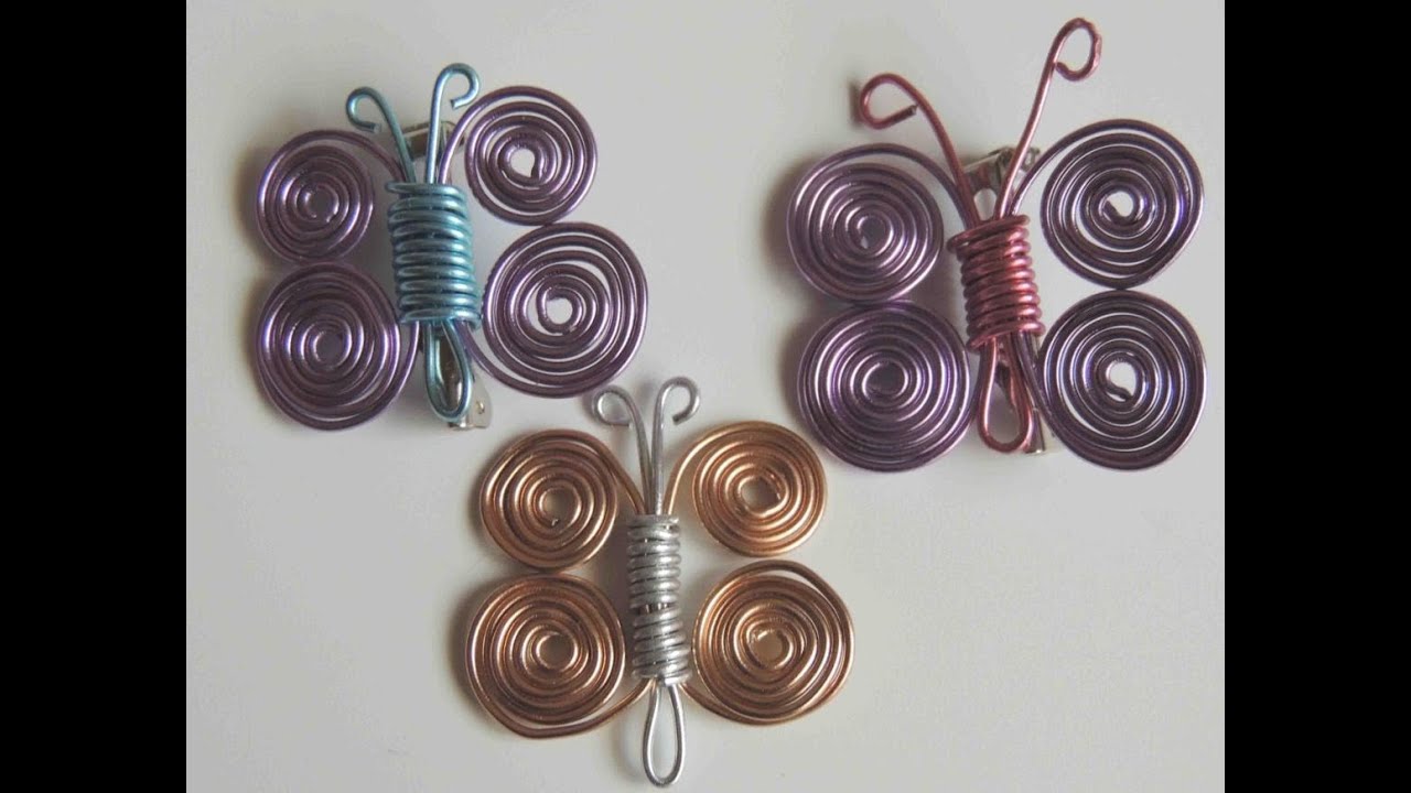 Como hacer una mariposa con alambre. Butterfly wire.