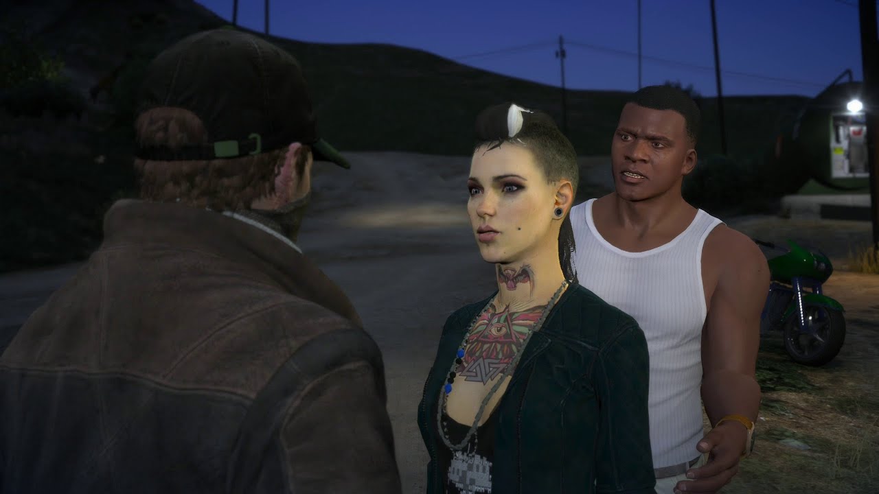PLAYING AS AIDEN PEARCE IN GTA 5 (FEAT CLARA LILLE THE GHOST XD) 1440p
