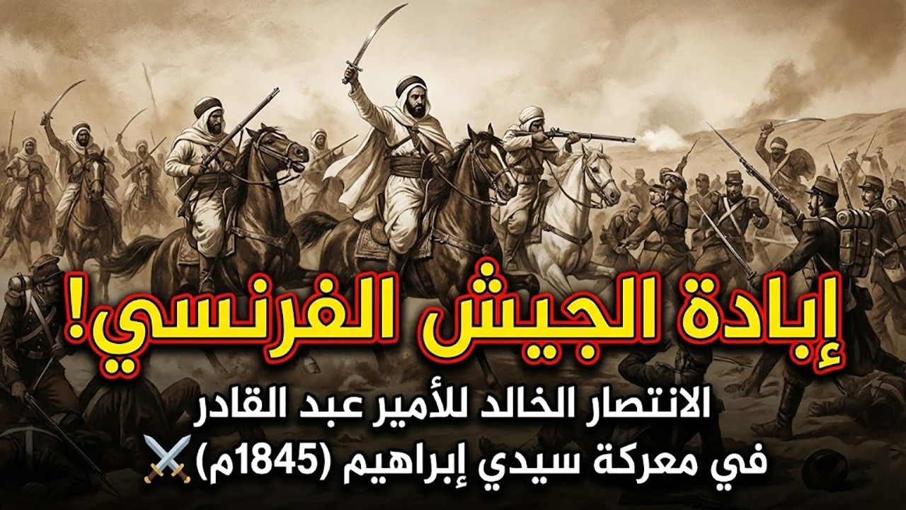 إبادة الجيش الفرنسي! الانتصار الخالد للأمير عبد القادر في معركة سيدي إبراهيم (1845م)⚔️