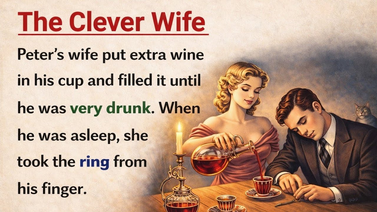 Learn English with Stories 📖 The Clever Wife 💡 (Listening & Speaking Practice)English Story Time 🎧