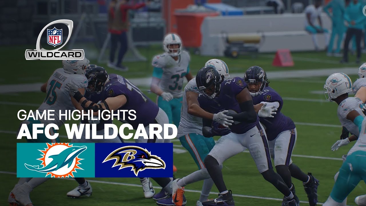 Miami Dolphins VS Baltimore Ravens - AFC Wildcard - Game Highlights