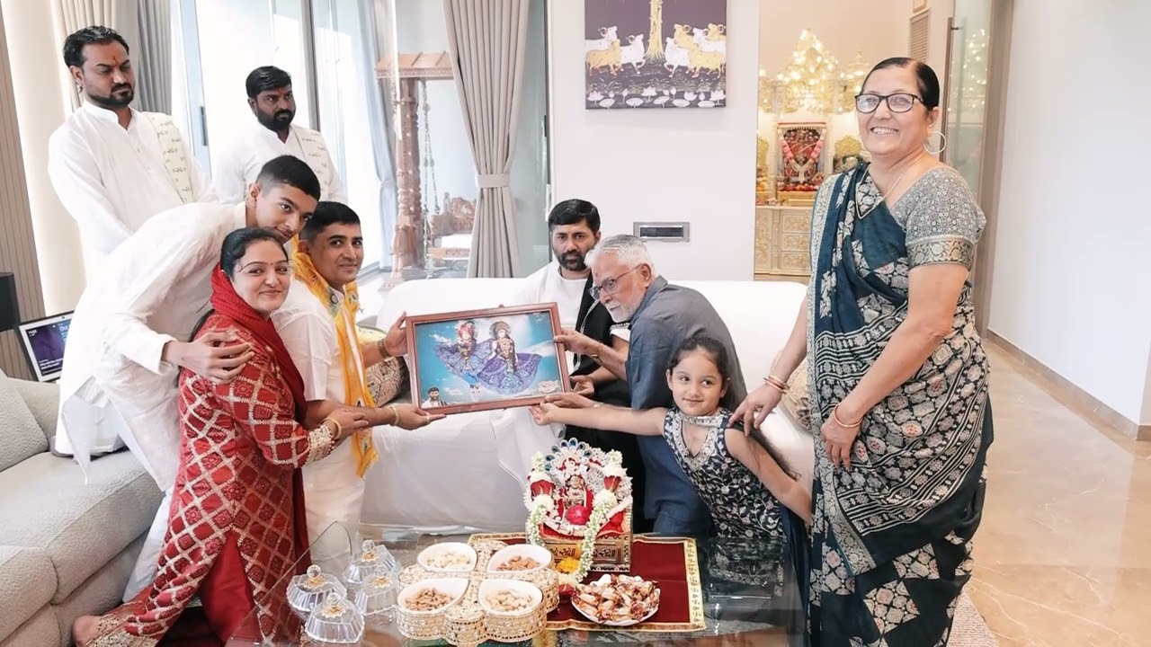 P P JIGNESHDADA VISIT BHOGAITA HOME