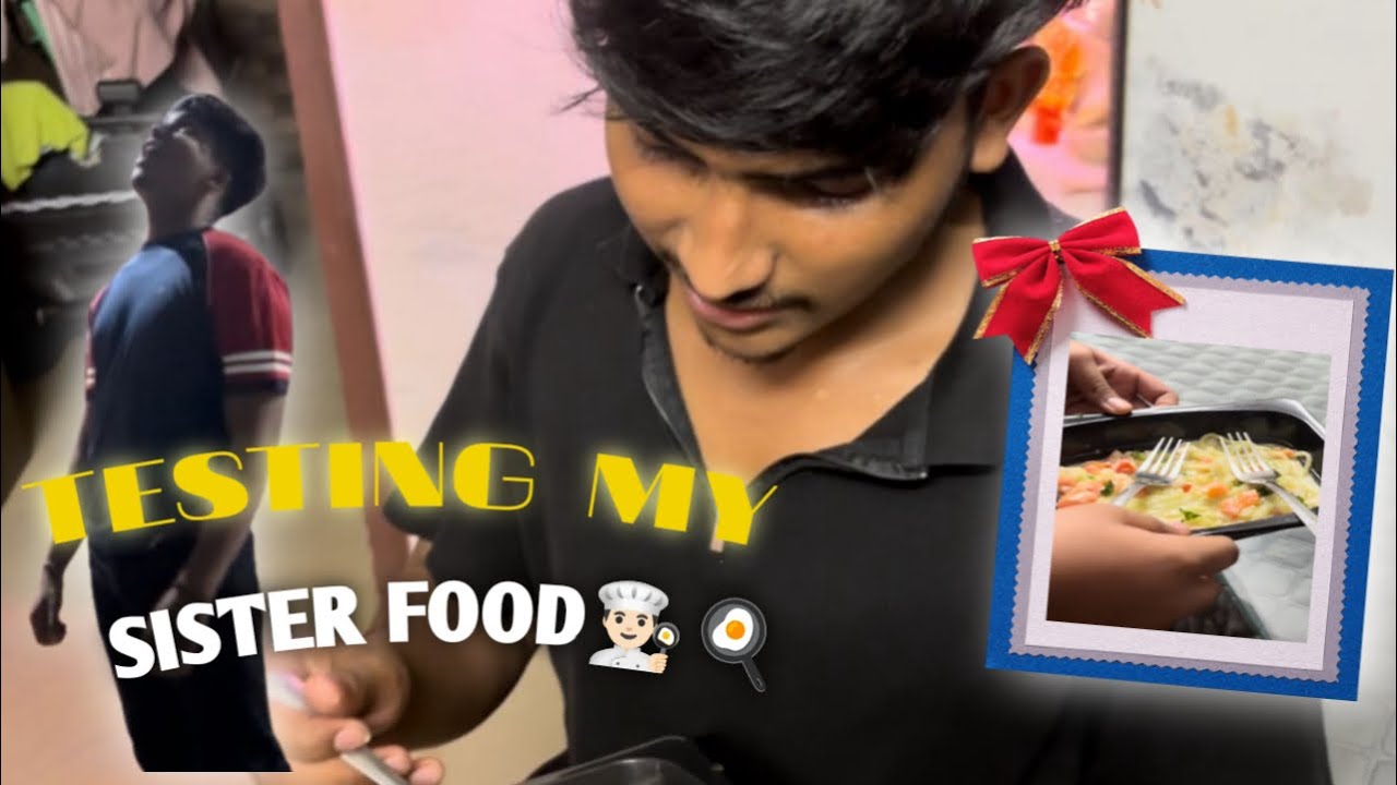Aaj Chhoti Bhen Bani MasterChef🧑‍🍳😂………// gharke niche Chilla Diya 😂😂￼￼