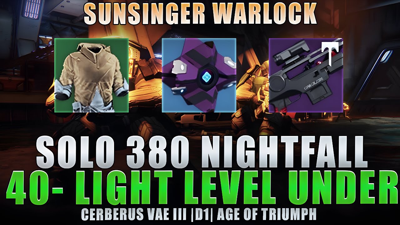 Solo Nightfall 40 Power Under - Cerberus Vae III [Destiny 1 Age of Triumph]