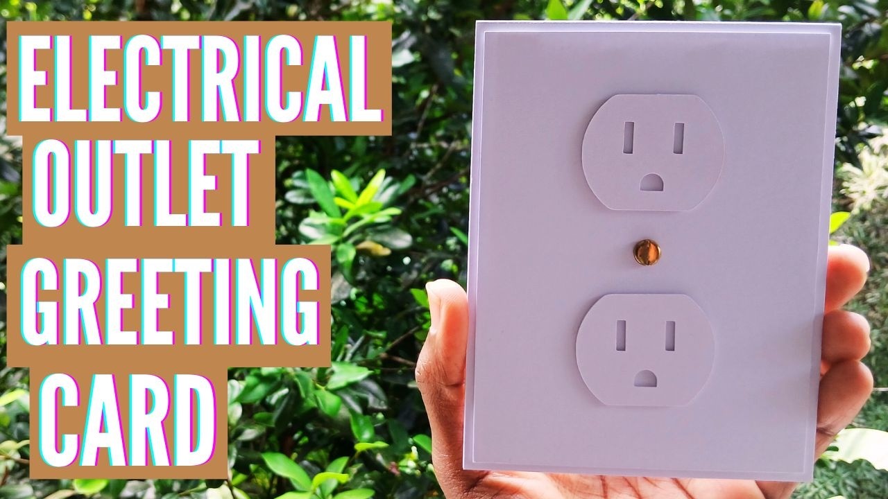 Electrical Outlet Greeting Card | Masculine Job Card | Clean and Simple Card Making Tutorial
