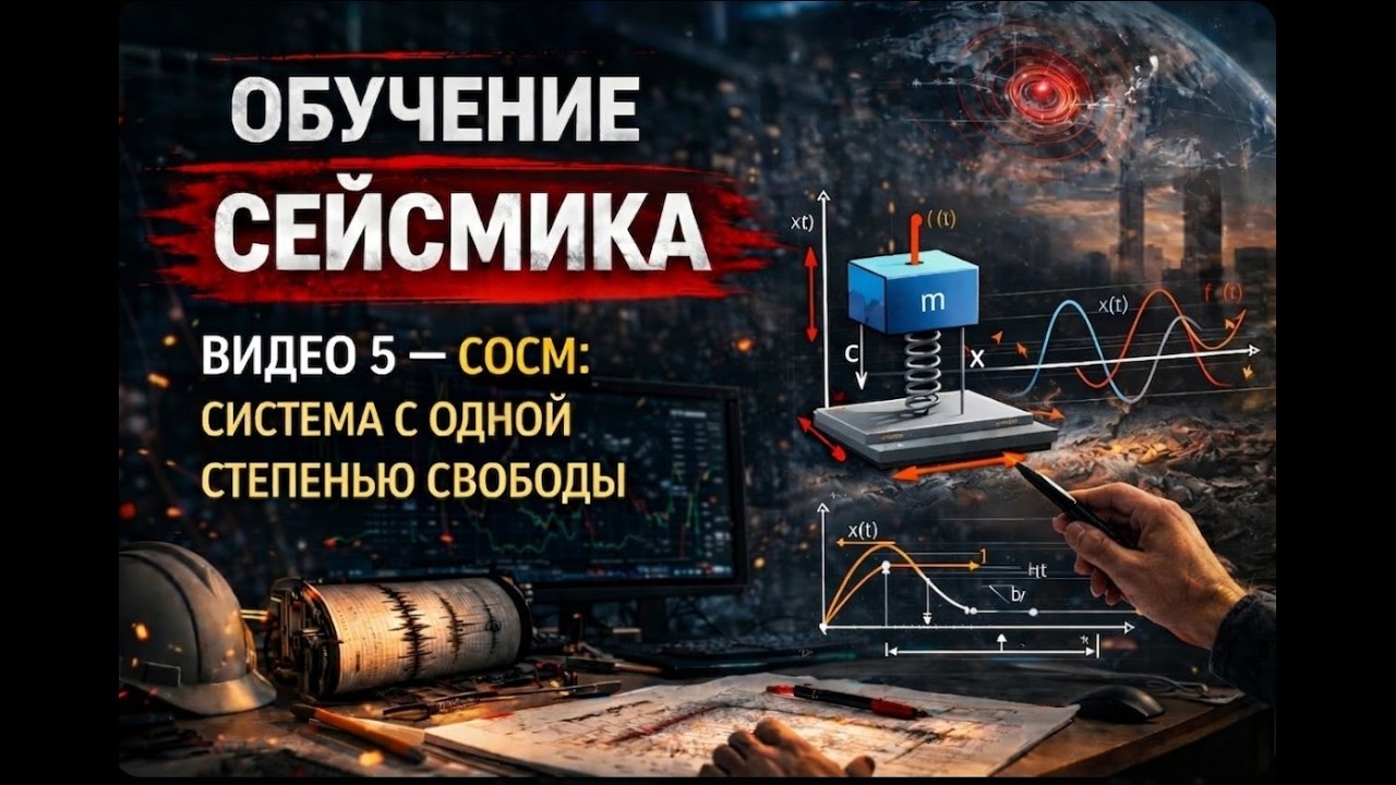 Сейсмика с нуля - Видео 5 — СОСМ: система с одной степенью свободы