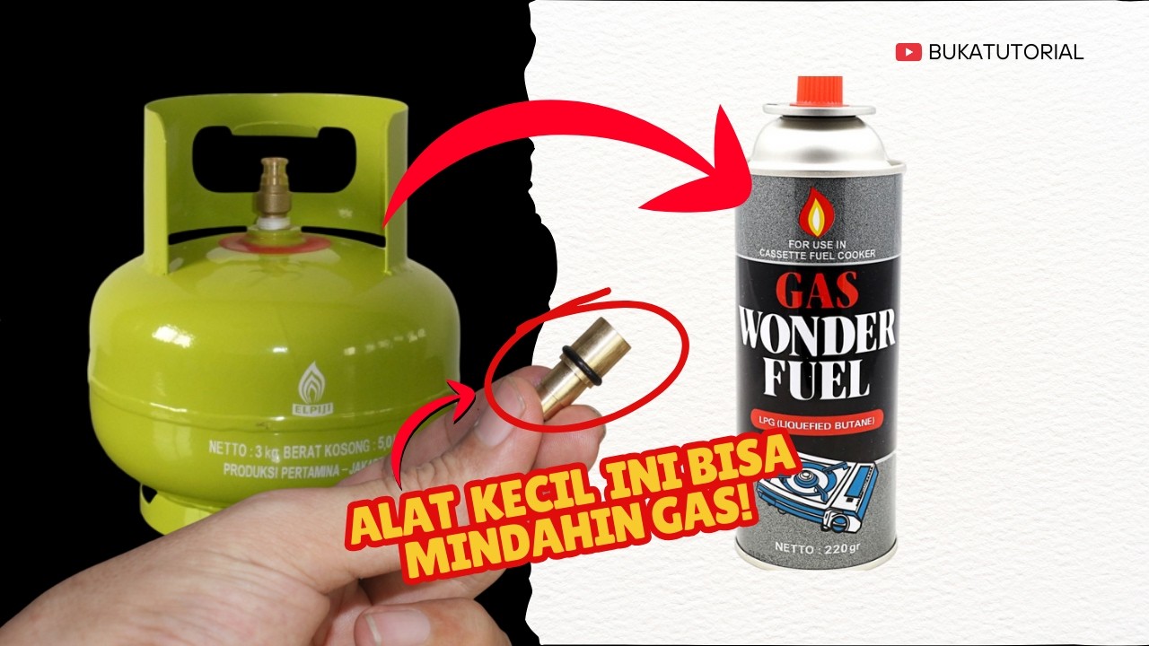 NYESEL BARU TAU ALATNYA! Ternyata Cara Isi Ulang Gas Portable dengan Gas LPG 3 Kg Begini... Kaleng