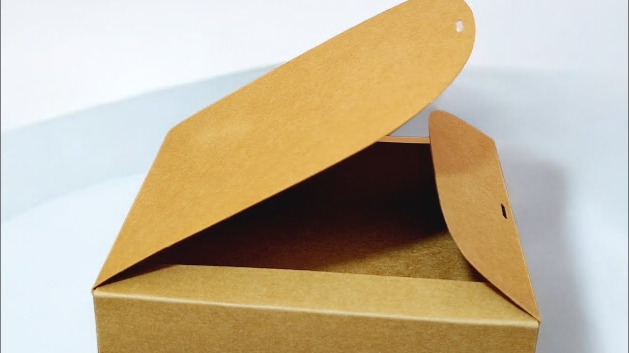 Caja rectangular con tapa semi ovalada De cartón kraft #sanvalentin 
