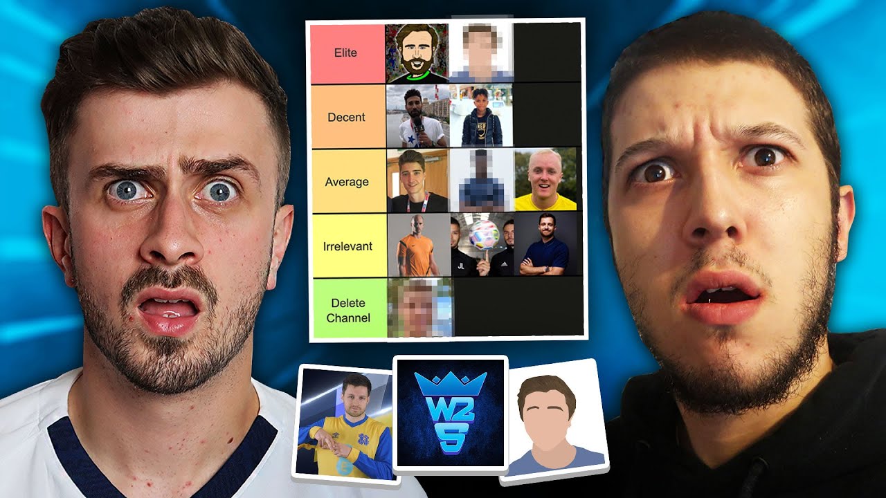 BRUTALLY RANKING FOOTBALL YOUTUBERS... FT. W2S, Chris MD & More!