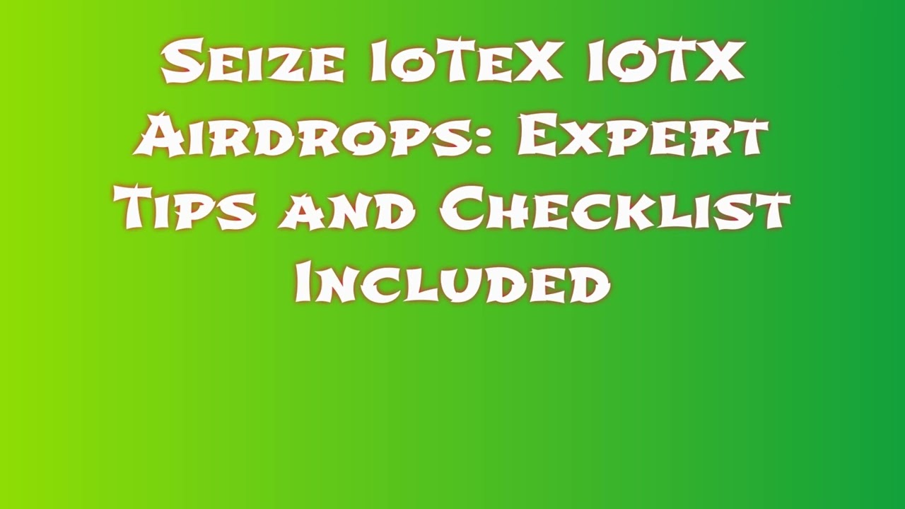 Biggest Airdrop 2024 Season IoTeX IOTX