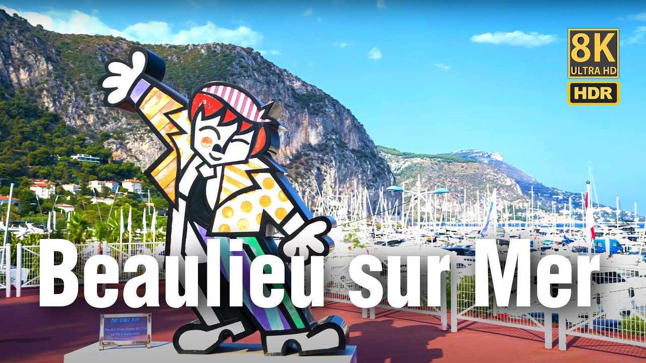 8K Ultra HDR - Beaulieu sur Mer walking tour, August 24 2023, France