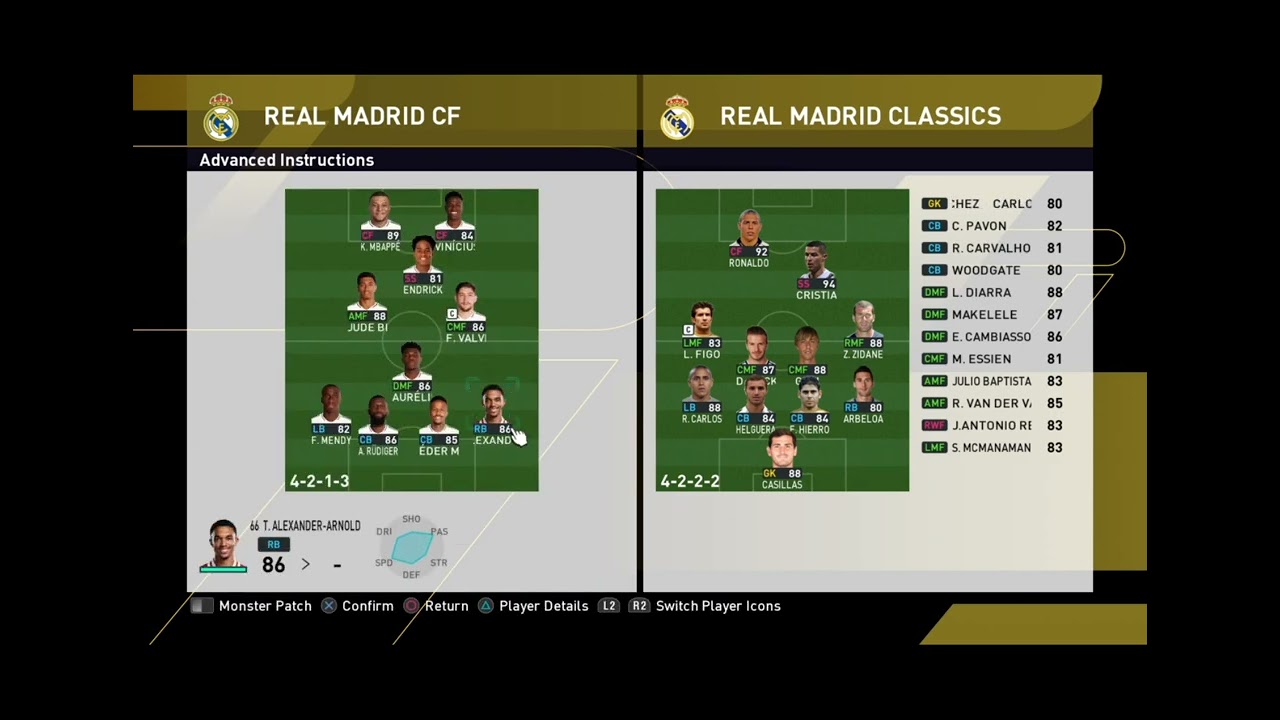 Formasi gacor Taktik Real Madrid PES PS 4/PS 3 || instruksi attack/defends || PS 3 / PS 4