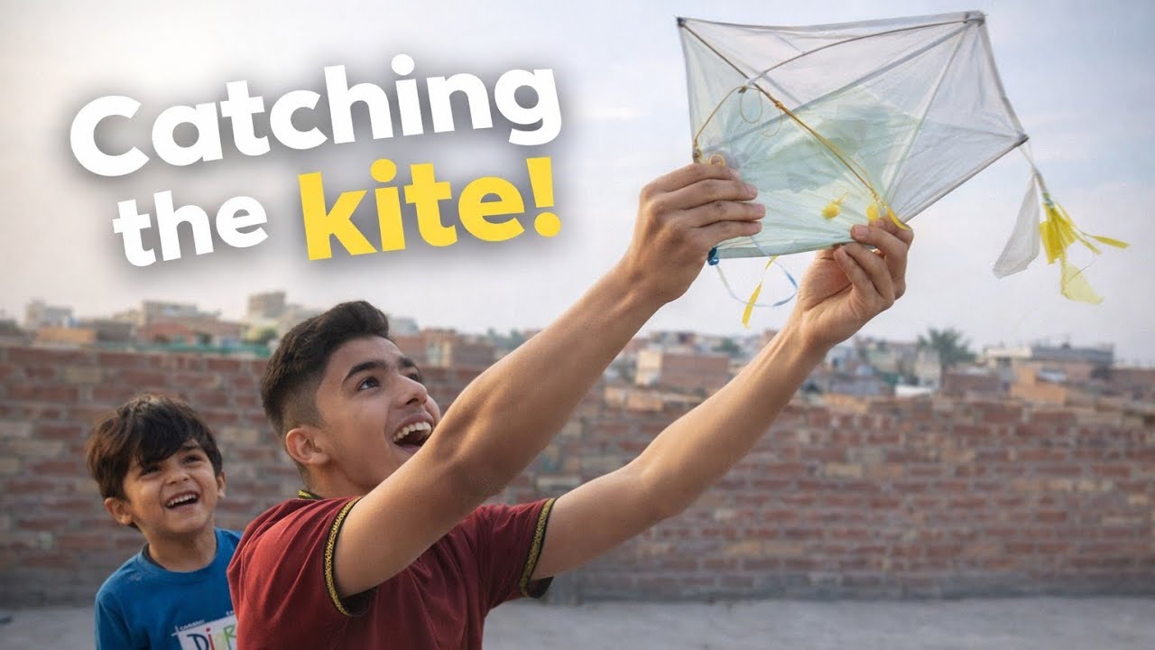 Catching the kite | FLYING KITE 
