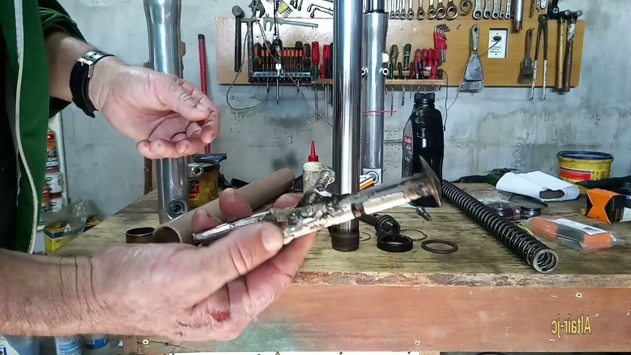 Troca das bengalas da vulcan 800, montagem completa, passo a passo, em casa, veja como fazer...