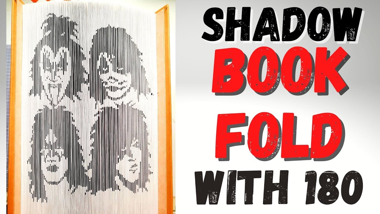 Book Folding Shadow Fold with 180 - Same pattern compared to a Cut and Fold