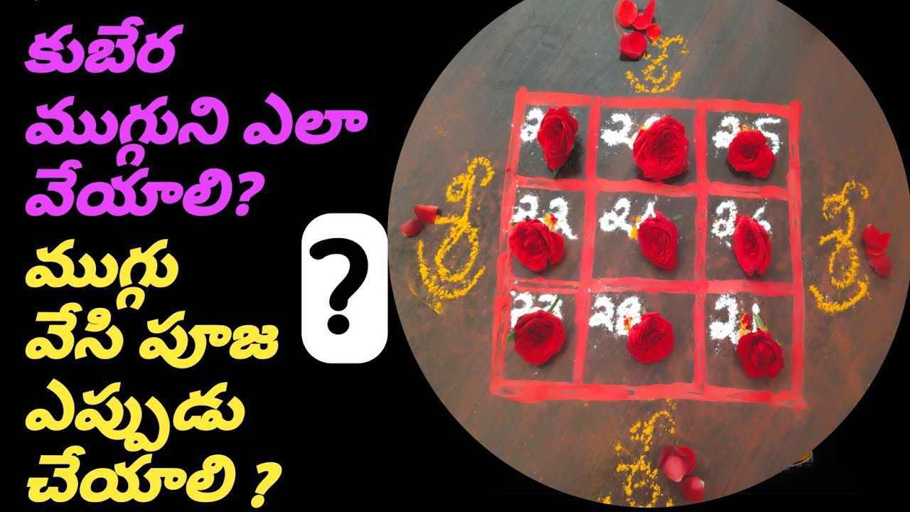 how to draw kubera kolam/kubera yantram muggu/kubera muggu ela veyali/kubera pooja vidhanam