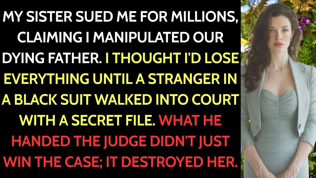 My Wealthy Sister Demanded My Inheritance in Court—Then a Man in a Black Suit Walked In and…