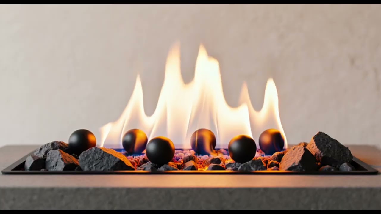 🔥🔥 Lo-Fi 9 Hours 🔥 Crackling Fireplace | Modern Ambient Cozy 4K | No Ads