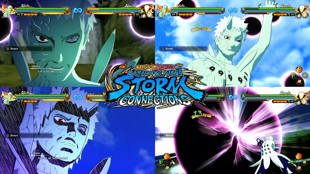 Naruto Storm Connections - Obito (The Ten Tails Jinchuriki) Complete Moveset