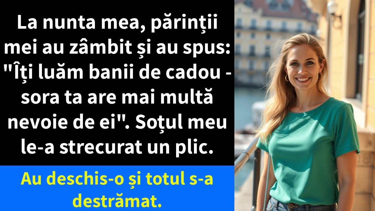 La nunta mea, părinții mei au zâmbit și au spus: 