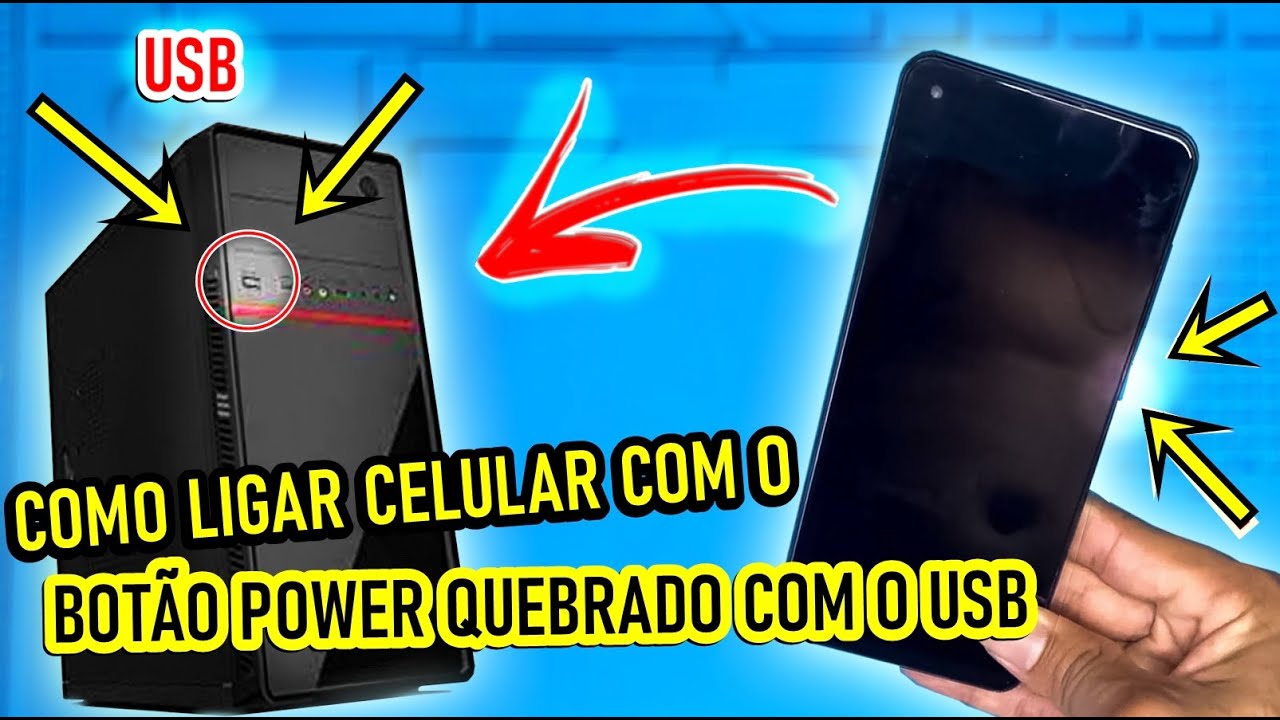 Como ligar celular com o botão power quebrado pelo USB do PC ( MUITO SIMPLES )