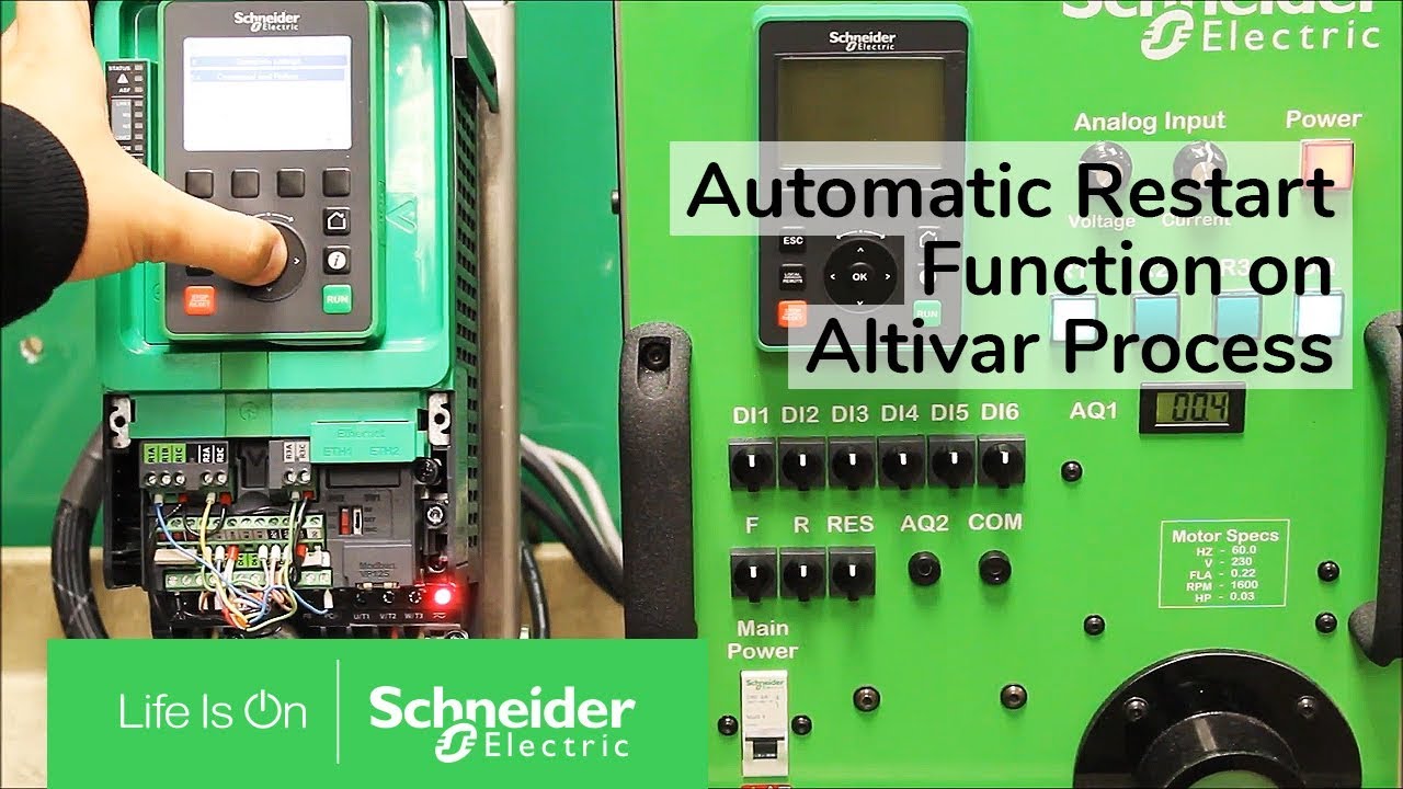 Configuring Automatic Restart Function on Altivar Process Drives | Schneider Electric