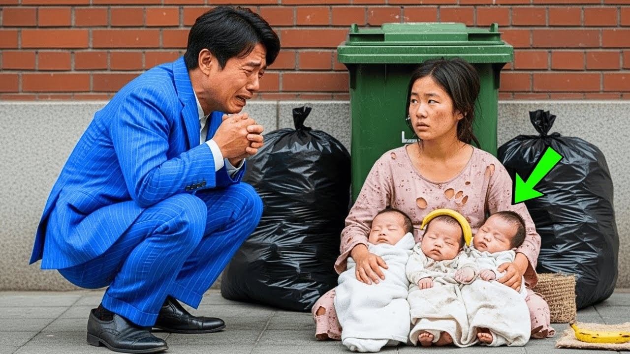 거지 소녀는 쓰레기장에서 세 쌍둥이를 발견했다  그러나 그들이 재벌의 잃어버린 자식들이라는 사실은 몰랐다  그리고 그녀는 믿기 힘든 보상을 받았다