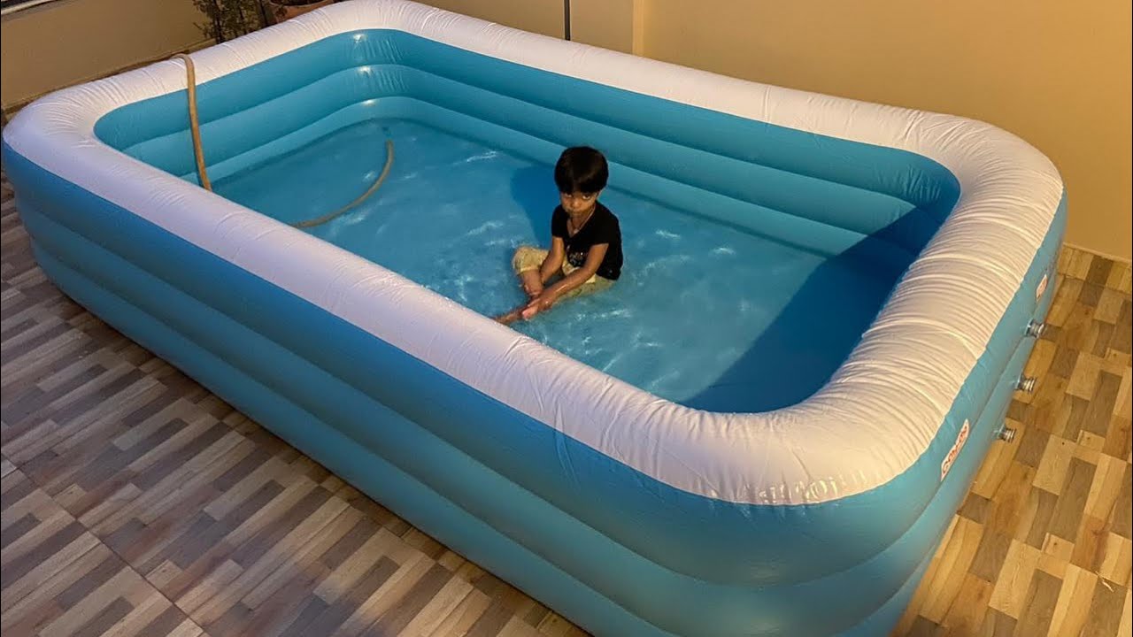 Cho Cho Inflatable Swimming BathTub For Kids & Adults Jumbo Size (10 feet) with pump Swimming pool.