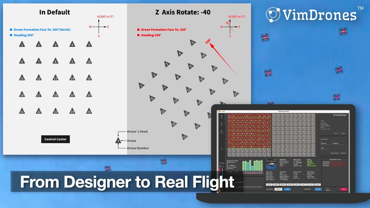 From Designer to Real Flight | Vimdrones Drone light show Flight Setup Tutorial