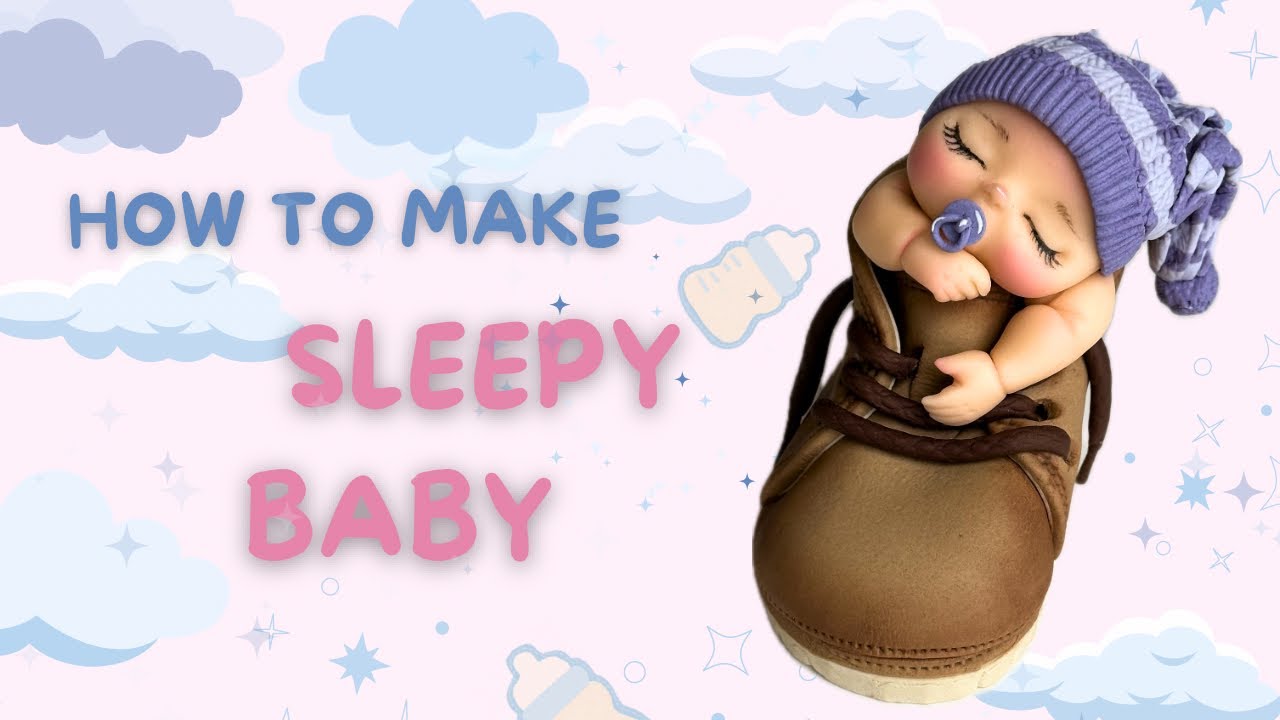 Ready to make a cutie sleepy baby by fondant