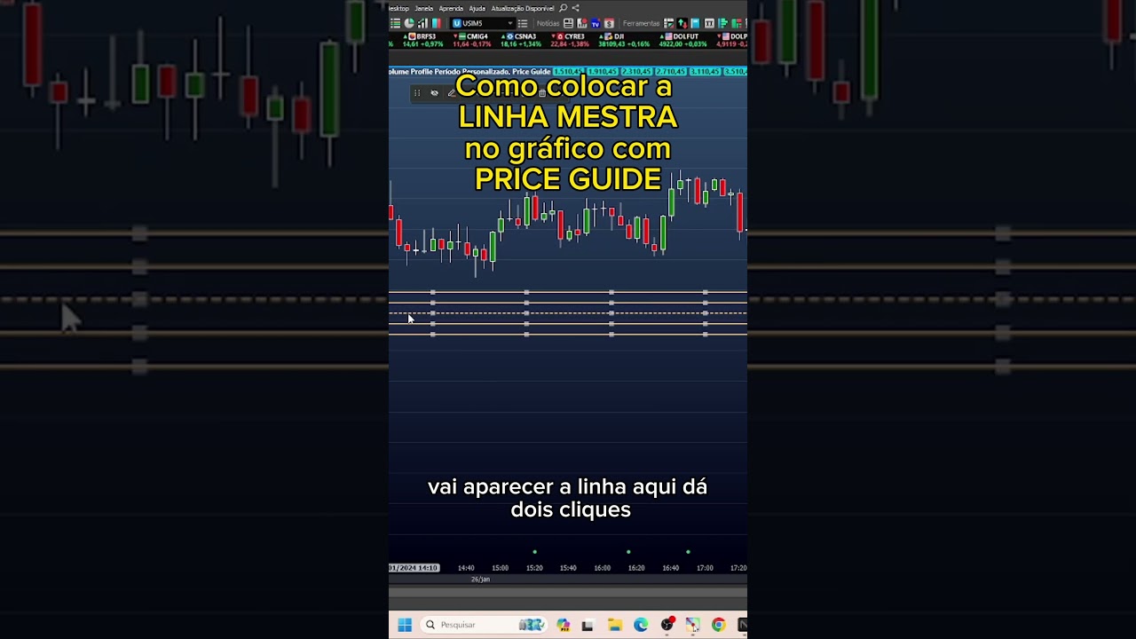 COMO COLOCAR A LINHA MESTRA COM PRICE GUIDE NO MINI-&Iacute;NDICE #comooperarminiindice #bolsadevalores