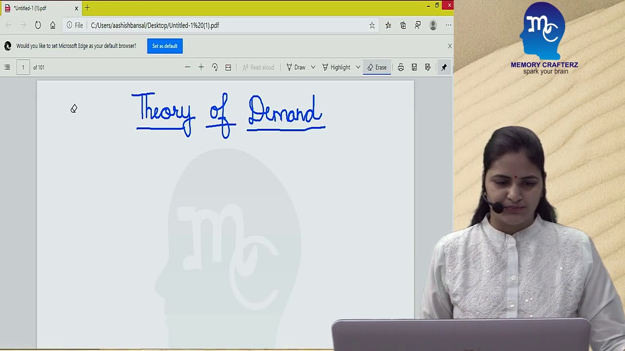 CA FOUNDATION Economics Theory of Demand By Memory Crafterz (CA Vaishali Bansal)