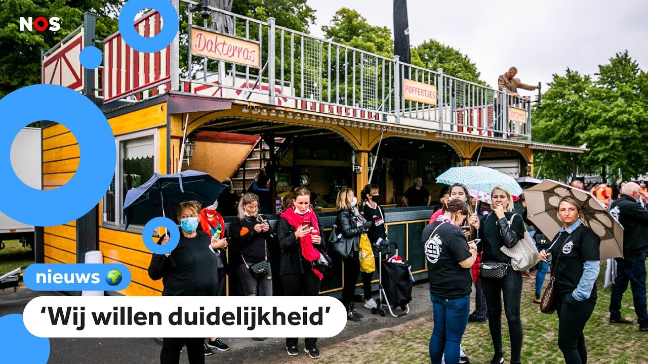 Demonstratie omdat kermissen niet open mogen