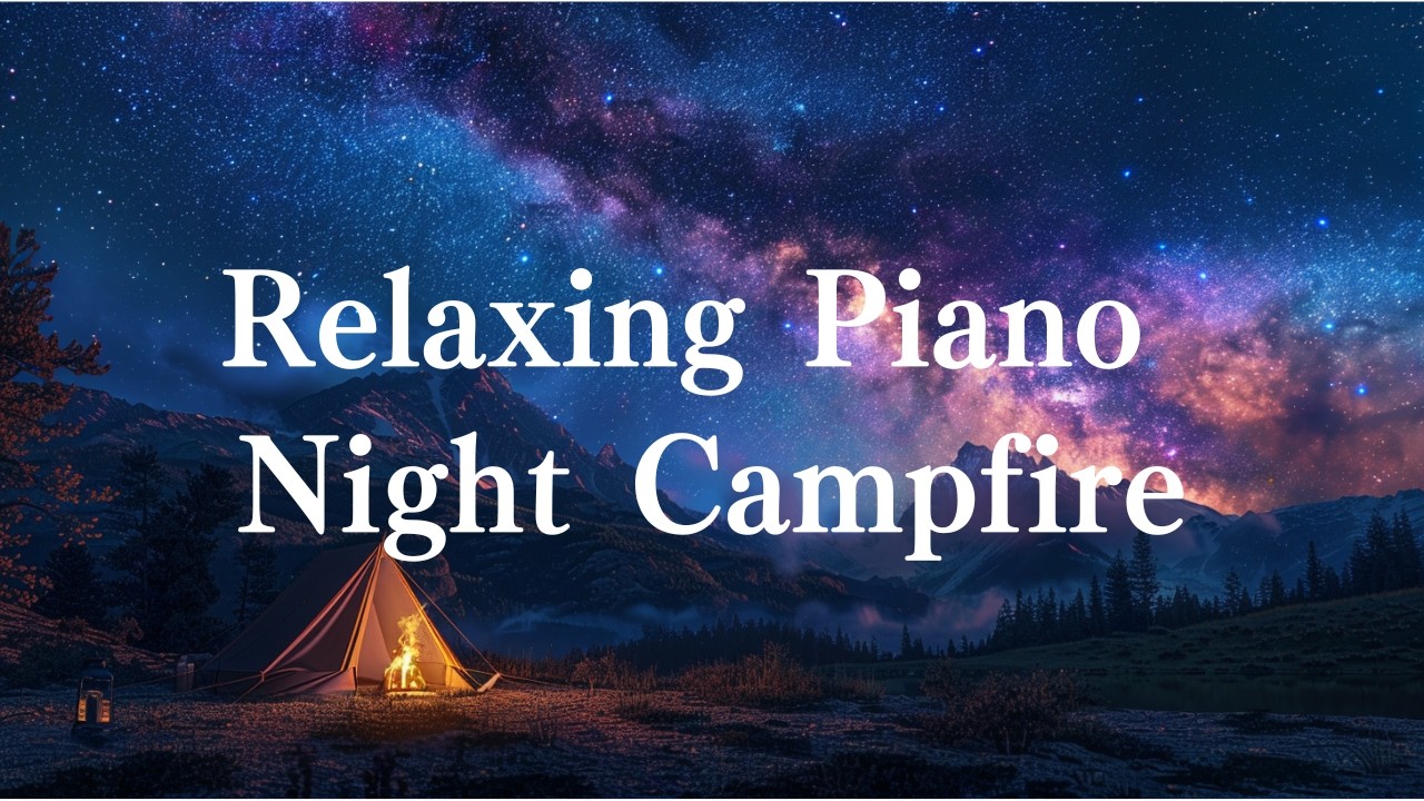 【PianoBGM】Relaxing Piano Night Campfire  #sleepingbgm #nightbgm #relaxingsounds