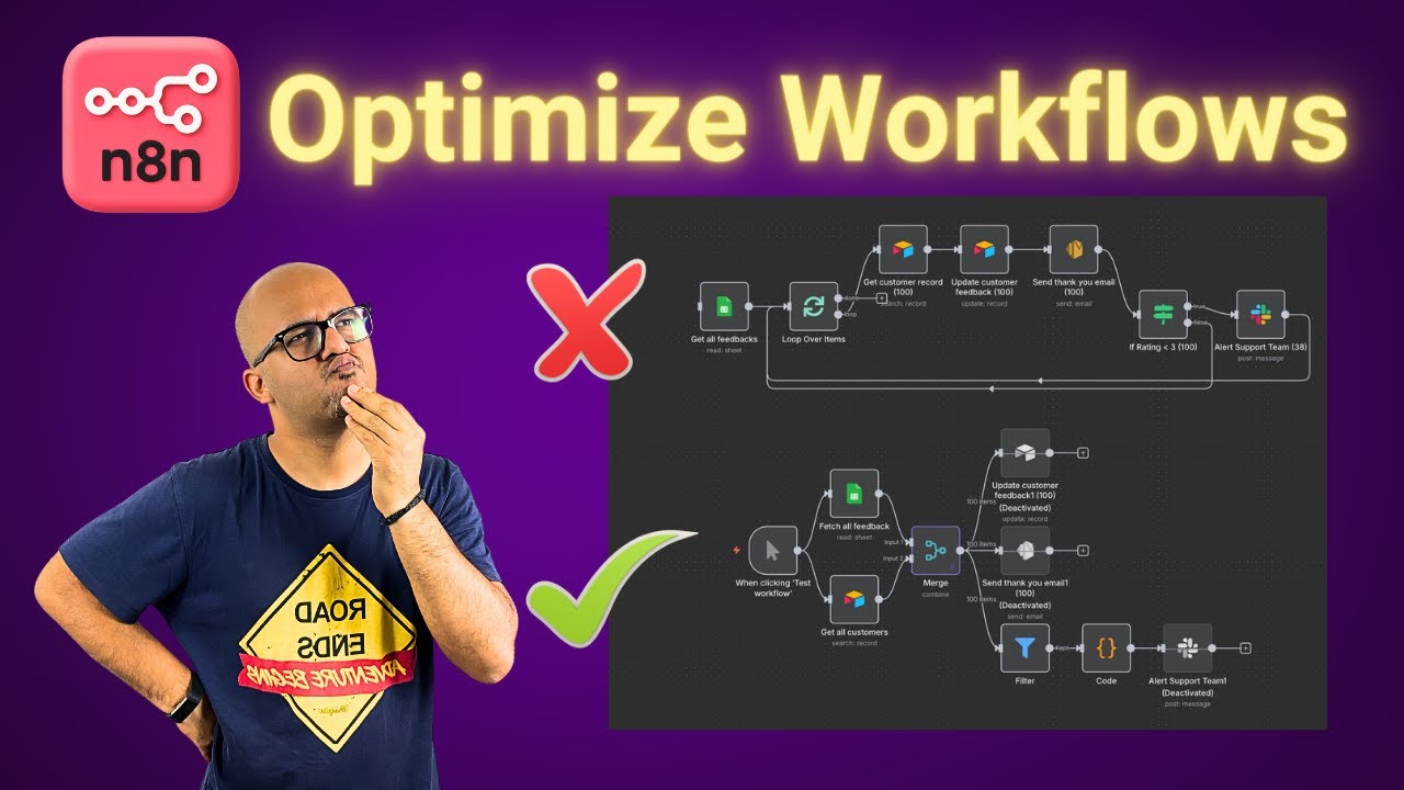How to Optimize Workflows in n8n - Faster & Scalable Automations | n8n Beginners Course Tutorial