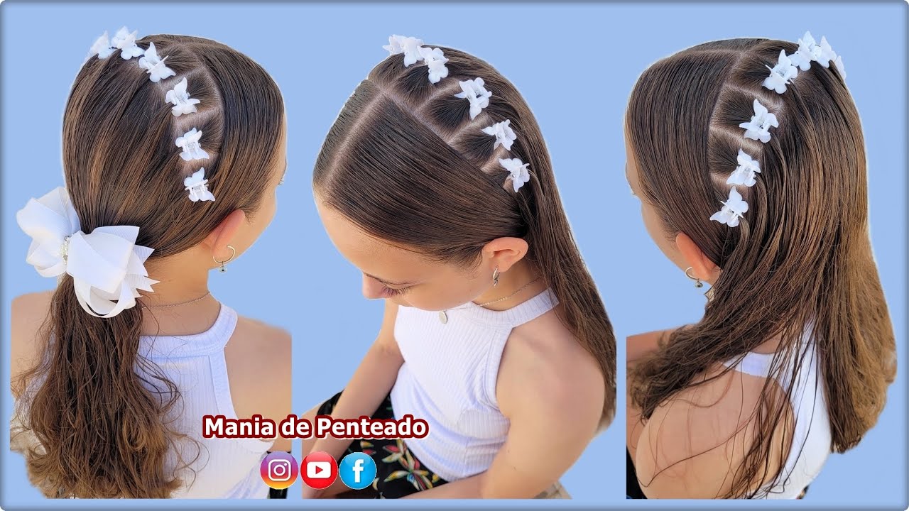 Penteado Fácil para Réveillon e Ano Novo 🌟| Easy Hairstyles for New Year 🌟| Hairstyle for Girls 😍