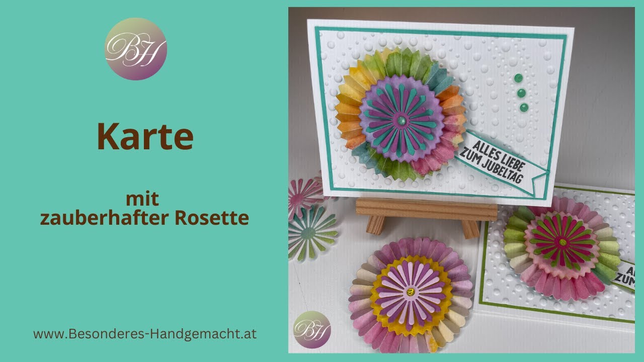 Karte mit zauberhafter Rosette / Schritt für Schritt Anleitung / Anfänger geeignet / Stampin' Up!
