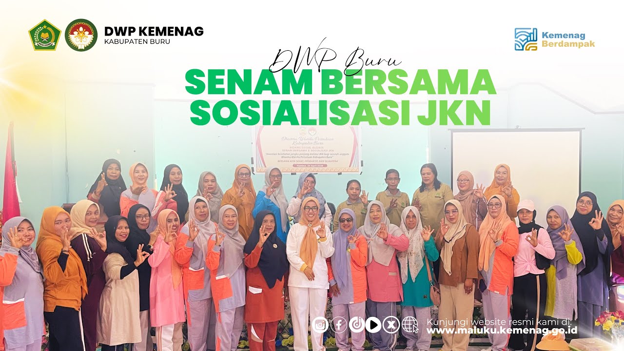 DWP Kabupaten Buru Gelar Senam Bersama dan Sosialisasi JKN, Kemenag Buru Jadi Tuan Rumah