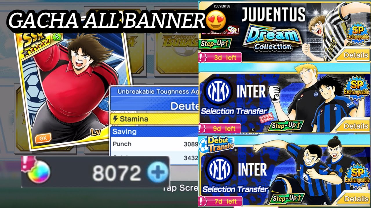 GACHA ALL BANNER WITH NEW ACCOUNT 8000 DREAMBALL! BUILD META CLUB. CAPTAIN TSUBASA DREAM TEAM
