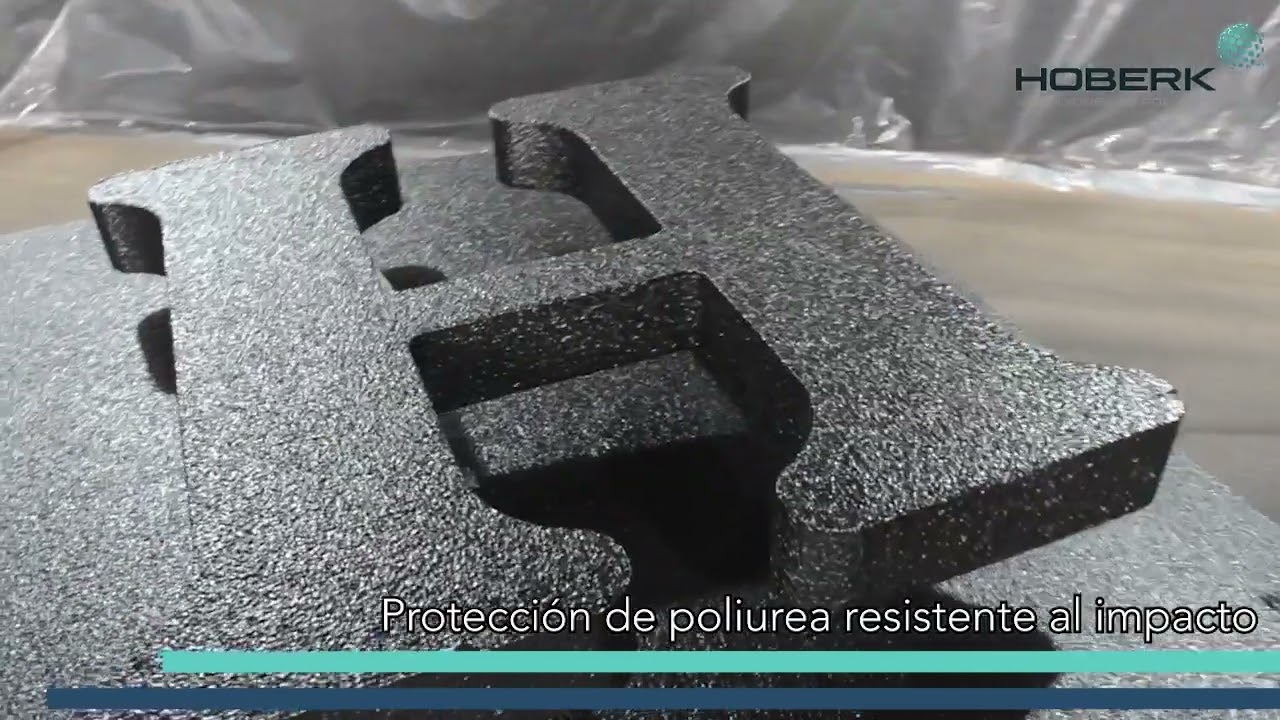 Poliurea en frio. Protección de unicel. Mexicana de Poliurea y Recubrimientos S.A. de C.V.
